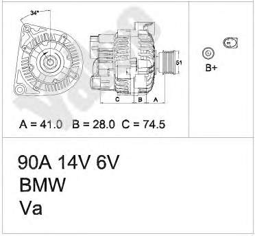 Генератор автомобільний Opel 4500045