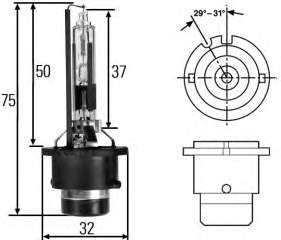 Ксенон HELLA 8GS007001121 ціна, від 36.94 USD
