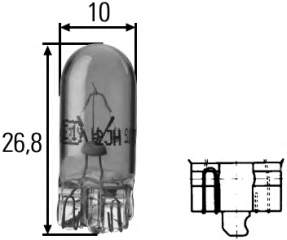 Лампочка переднього габариту HELLA 8GP003594541