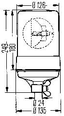 Проблисковий маяк 2RL004957111 HELLA