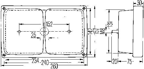 2SD004431011 HELLA Ліхтар задній правий
