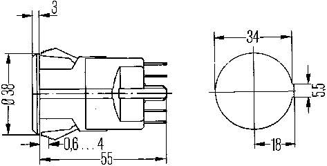 6HF002372041 HELLA Аварійна кнопка