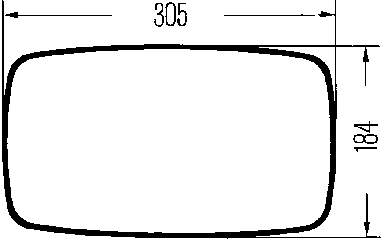 Дзеркало заднього виду, ліве 8SB003614001 HELLA