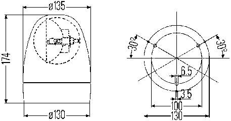 Проблисковий маяк 2RL009506201 HELLA