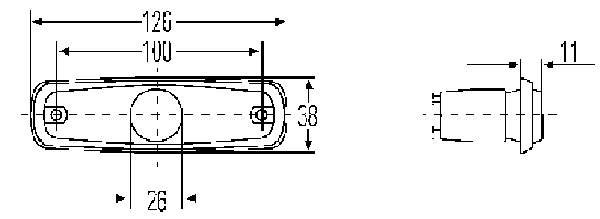 Габарит-покажчик повороту HELLA 2PS962964012