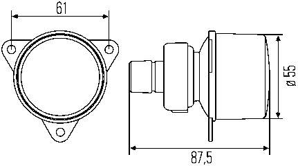 Габарит-покажчик повороту 2PF008221017 HELLA