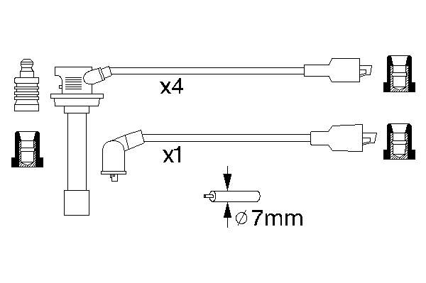 Дроти запалювання Bosch 0986356756 ціна, від 20.88 USD