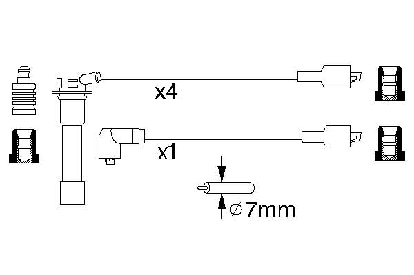 Дроти запалювання Bosch 0986356795 ціна, від 38.38 USD