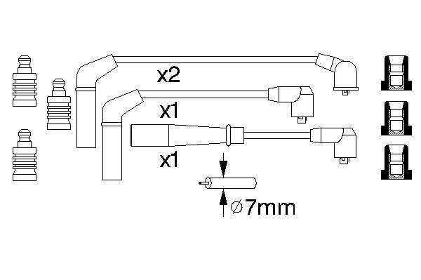 Дроти запалювання Bosch 0986356932 ціна, від 11.49 USD