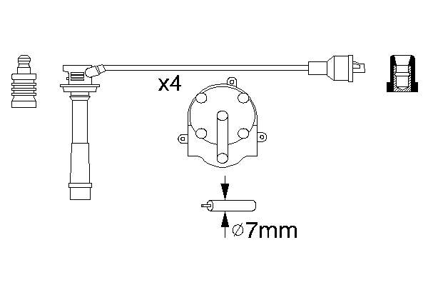 Дроти запалювання Bosch 0986356953 ціна, від 27.51 USD