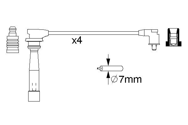Купити MSK1151 Magneti Marelli Провід високовольтні, комплект