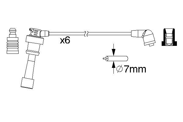 0986357218 Bosch Проводи високовольтні
