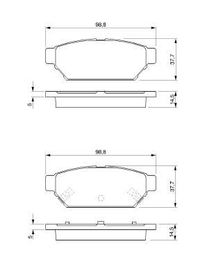 Задні гальмівні колодки 0986424464 Bosch
