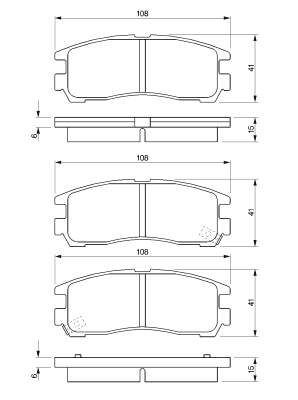 Задні гальмівні колодки 0986424467 Bosch