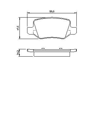 Задні гальмівні колодки Bosch 0986424522 ціна, від 21.81 USD