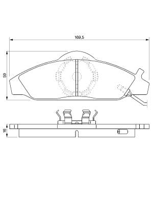 0986424551 Bosch Передні гальмівні колодки