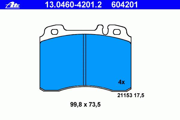 Гальмівні колодки ATE 13046042012 ціна, від 32.59 USD