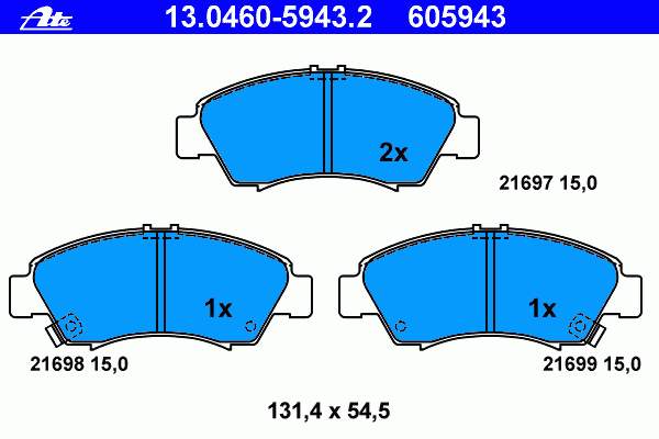 Гальмівні колодки ATE 13046059432 ціна, від 23.94 USD