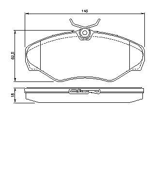 Передні тормозні колодки 0986424636 Bosch