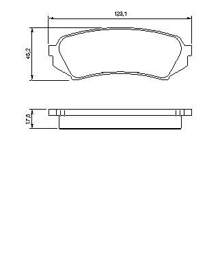 Задні гальмівні колодки Bosch 0986424641 ціна, від 22.08 USD