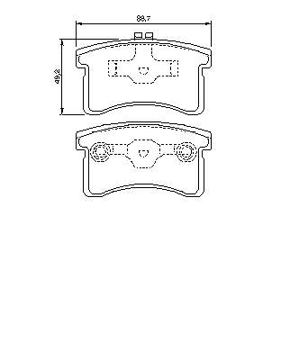Передні тормозні колодки 0986424642 Bosch
