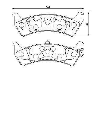 Колодки гальмові задні, дискові 0986424655 Bosch