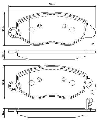 Гальмівні колодки Bosch 0986424657 ціна, від 26.09 USD