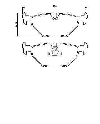 Задні гальмівні колодки Bosch 0986424667 ціна, від 18.20 USD