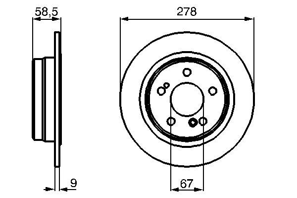 0986478565 Bosch диск гальмівний задній