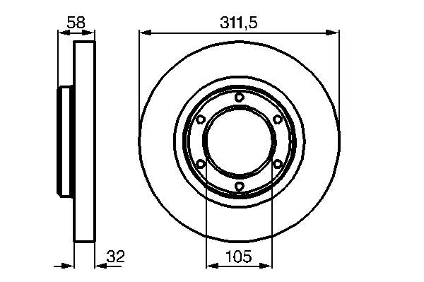 Купити 0986478580 Bosch Ротор гальмівний