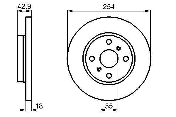 0986478585 Bosch Гальмо дискове переднє