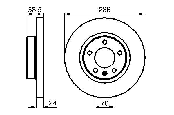Диск переднього гальма Bosch 0986478594 ціна, від 41.07 USD