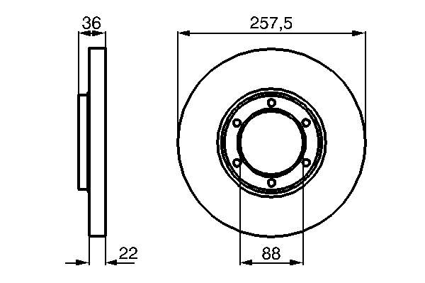 Диск переднього гальма Bosch 0986478596 ціна, від 30.45 USD