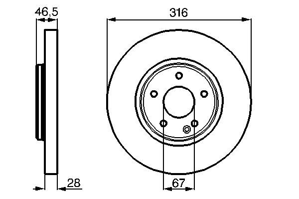 Гальмівні диски передні 0986478625 Bosch