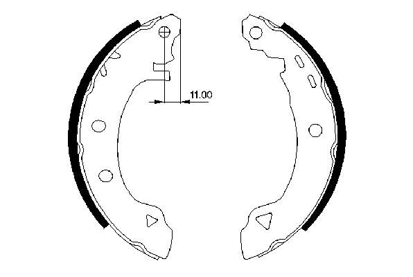 Колодки гальмові задні, барабанні 0986487295 Bosch