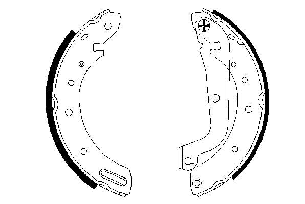Колодки гальмові задні, барабанні 0986487583 Bosch