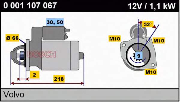 0001107067 Bosch Стартер двигуна