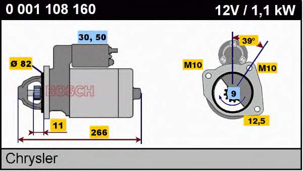 Стартер Chrysler 04686107 ціна, від 44.00 USD