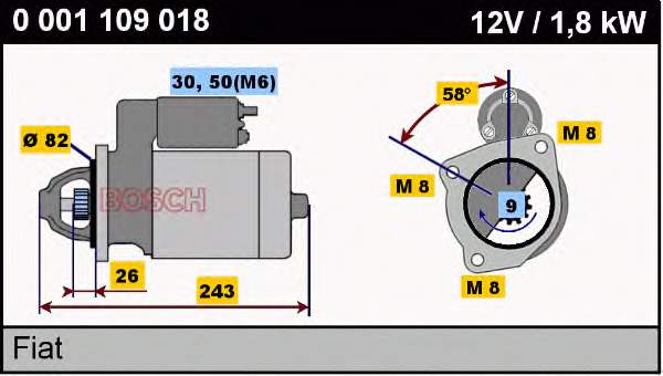 46554407 Fiat/Alfa/Lancia Стартер двигуна