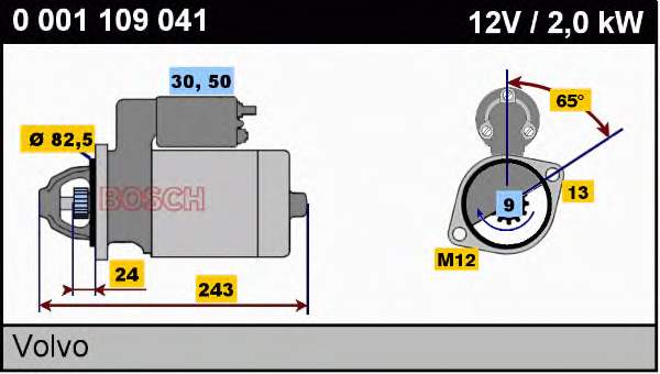 0001109041 Bosch Стартер двигуна