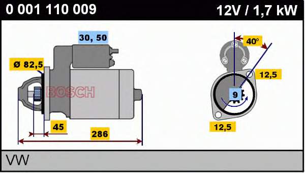 Купити 0001110009 Bosch Стартер