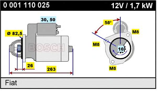 Купити 0001110025 Bosch Стартер