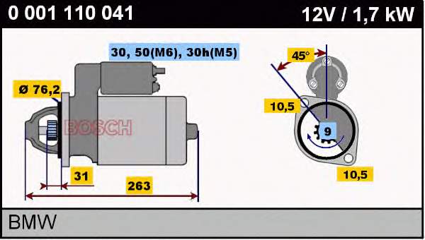 Стартер 0001110041 Bosch