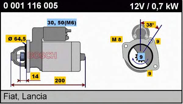Стартер 0001116005 Bosch