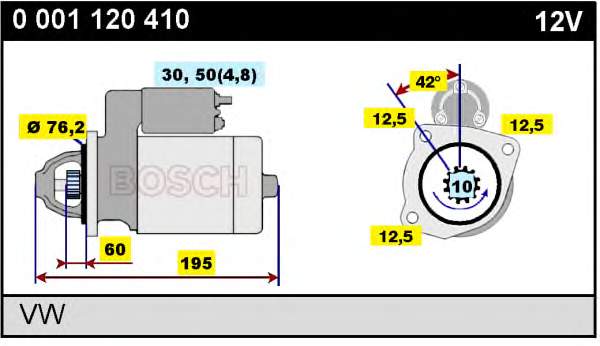 Стартер 0001120410 Bosch