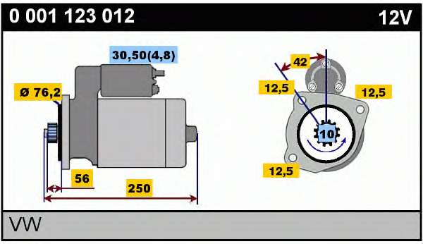 Стартер Bosch 0001123012 ціна, від 75.93 USD
