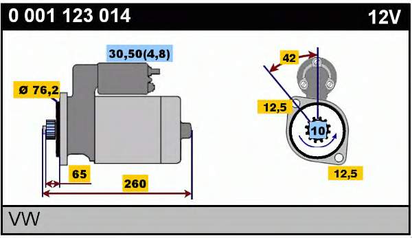 Стартер 0001123014 Bosch