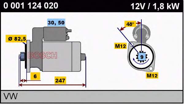 0001124020 Bosch Стартер двигуна