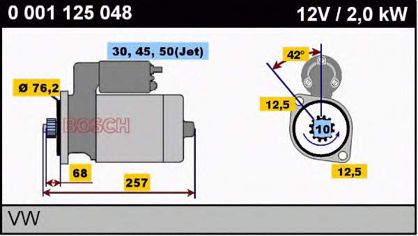 0001125048 Bosch Стартер двигуна