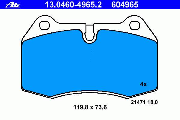 Гальмівні колодки ATE 13046049652 ціна, від 43.37 USD
